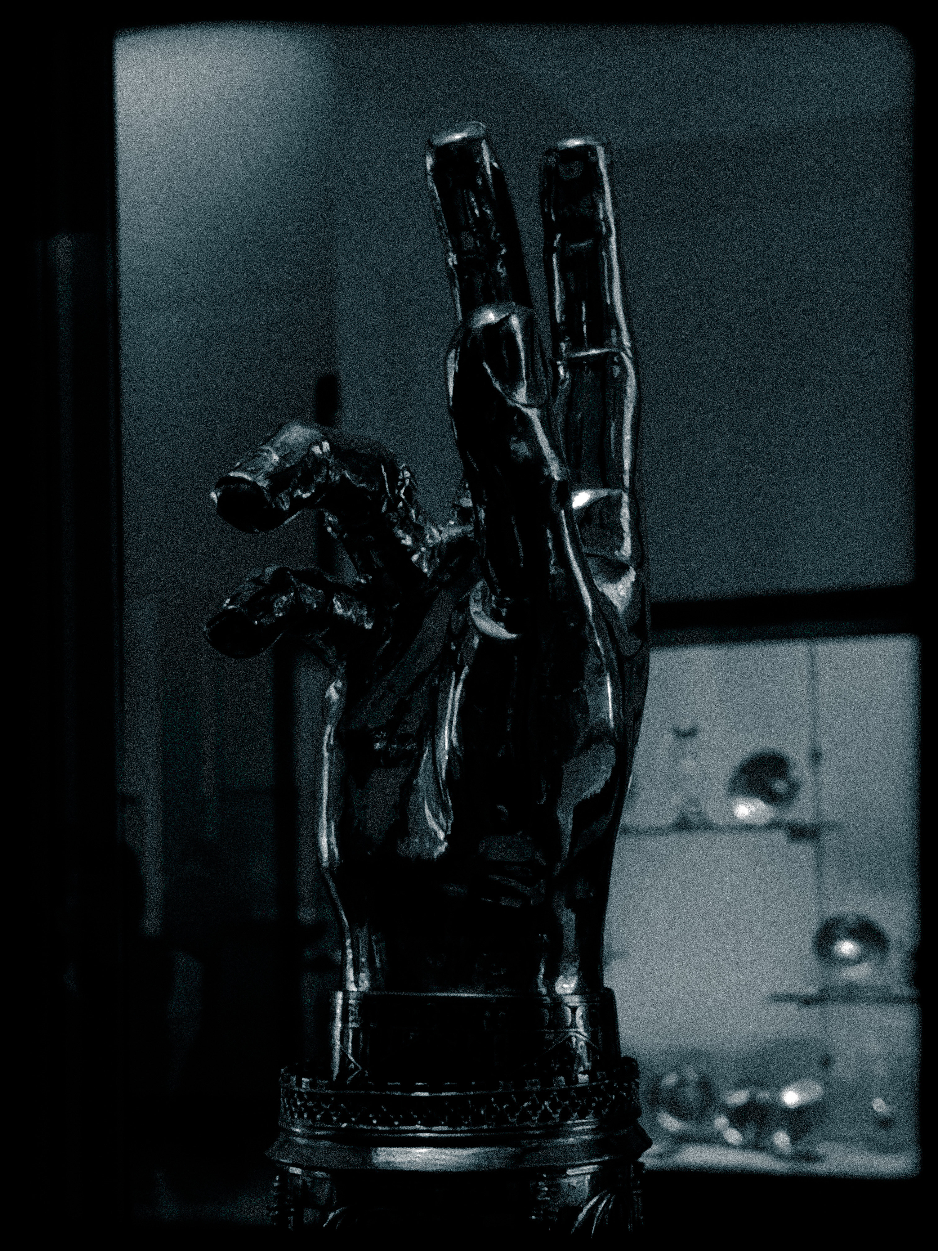 a statue of a hand